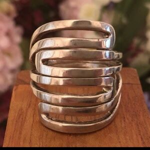 Silpada Sterling Silver "Modern Maze" Ring R1934 Size 8
